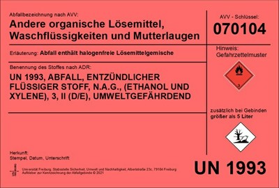 Lösemittel rot